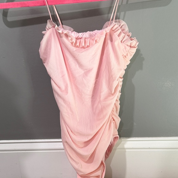 Pink Ruched Bodysuit - Picture 4 of 4